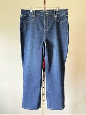 NYDJ Baley Relaxed Straight Jeans Size 16 Northbridge Wash High Rise Lift Tuck